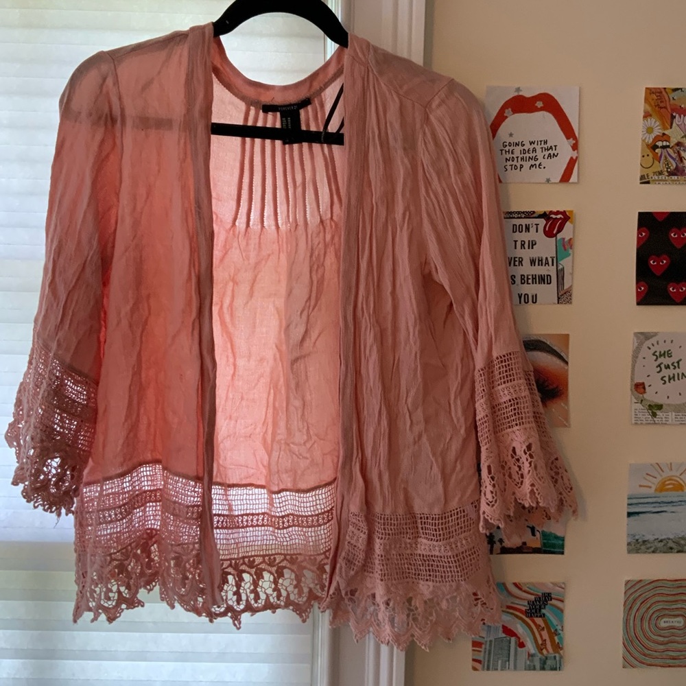 Forever 21 Lace Detail Duster